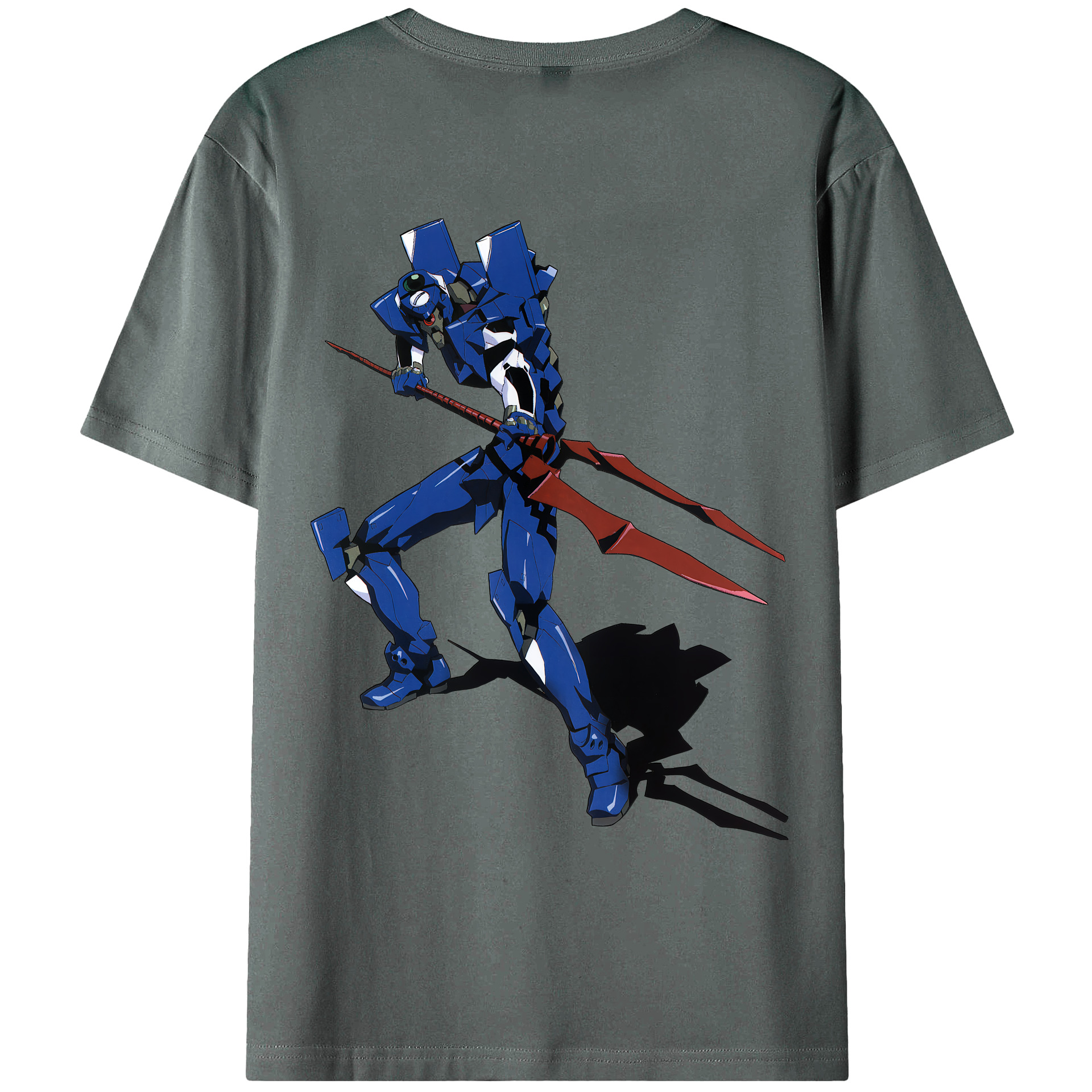 （画像用） EVA 新世紀エヴァンゲリオン 綿100％ メンズ半袖Tシャツ（バックプリント） 通気性